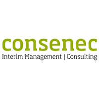 Die Fotografie von Tasha Ender Photography zeigt das Logo der Consenec GmbH mit dem Firmennamen in Limettengrün, darunter der Text „Interim Management Consulting“ in Schwarz. Ideal für Unternehmen mit Sitz in Baden, ist es eine perfekte Ergänzung zu Bewerbungsbildern oder Mitarbeiterportraits.